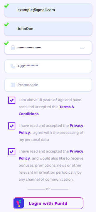 7Signs registration process on mobile