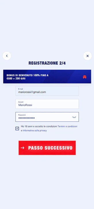 Bankonbet registration process on mobile